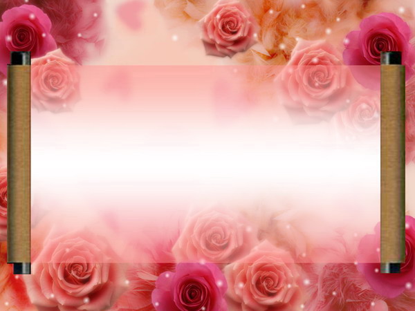红玫瑰背景爱情PPT背景模板