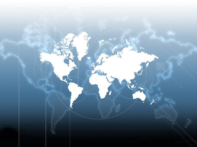经典世界地图背景商务PPT模板