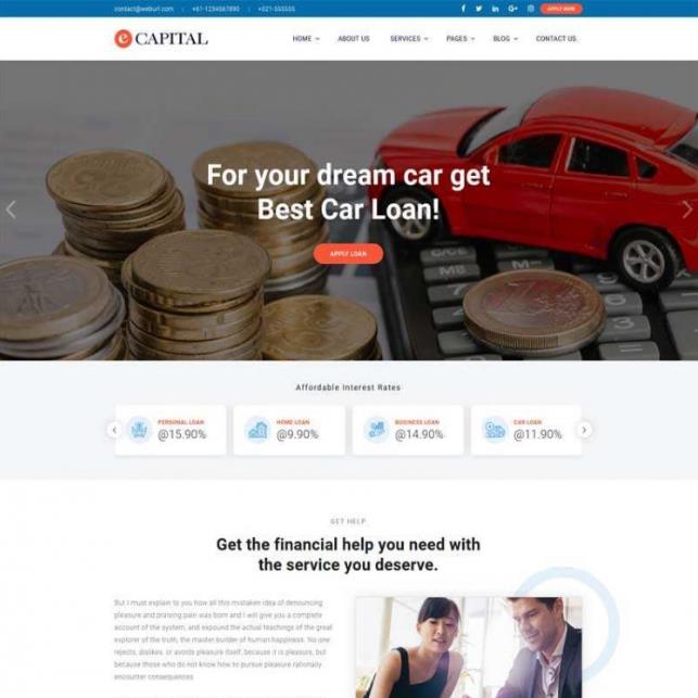 Bootstrap4响应式p2p小额贷款公司网站HTML模板  