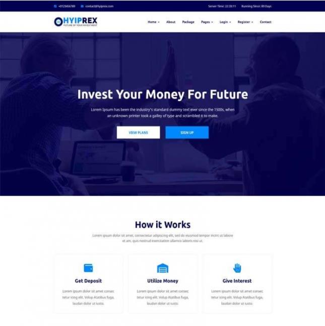 Bootstrap蓝色简洁响应式金融投资理财网站HTML模板  