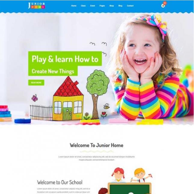 Bootstrap响应式卡通儿童幼儿园教育网站HTML5模板  
